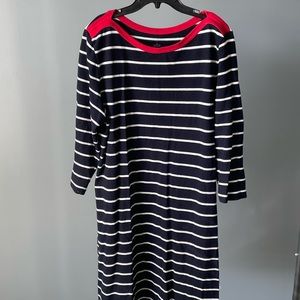 Talbot’s navy, red , and  white dress.